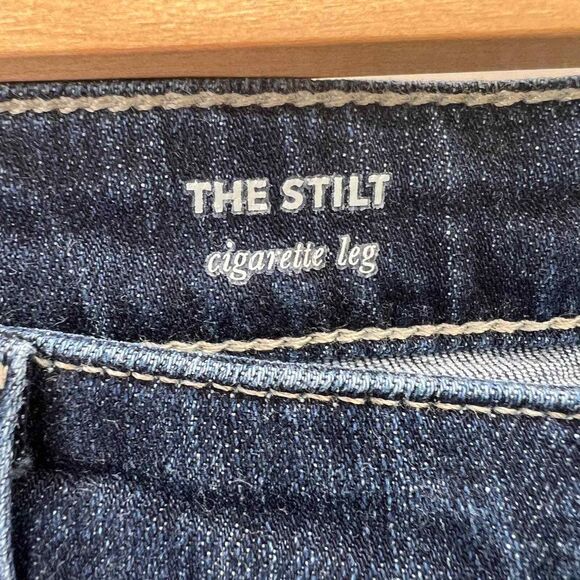 AG Adriano Goldschmied The Stilt Cigarette Leg Dark Wash Denim Jeans Women's 27R - Picture 6 of 10